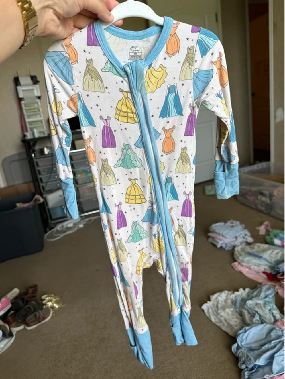 Girl's Disney Princesses Zipper Onesie